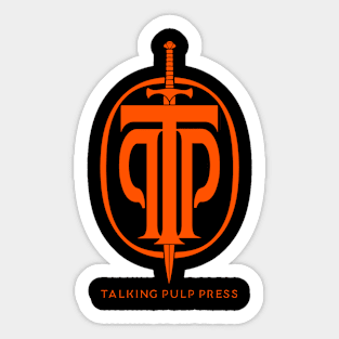 Talking Pulp Press logo - Orange Sticker